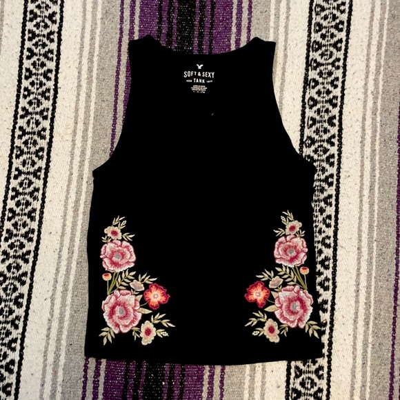 AEO Embroidered Soft & Sexy Tank - Picture 3 of 6